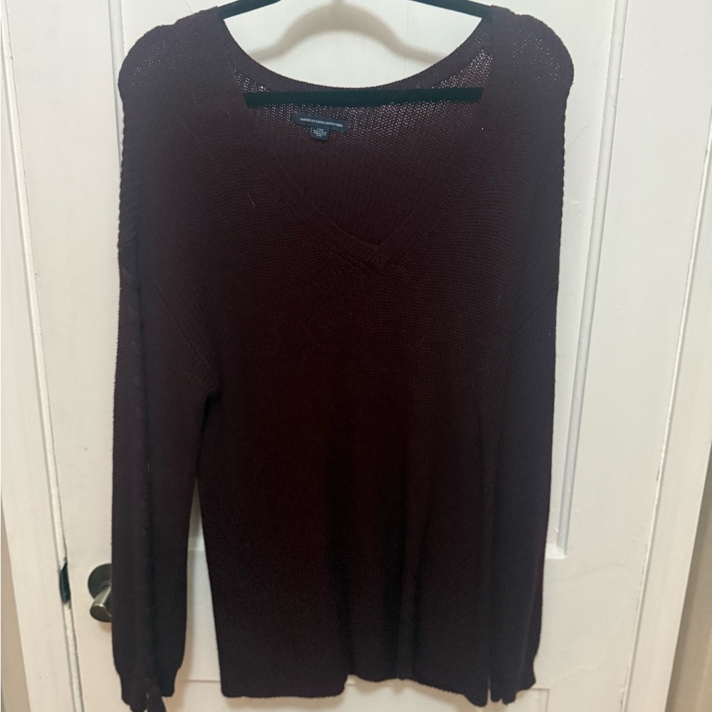 Dark Burgundy Knit Sweater